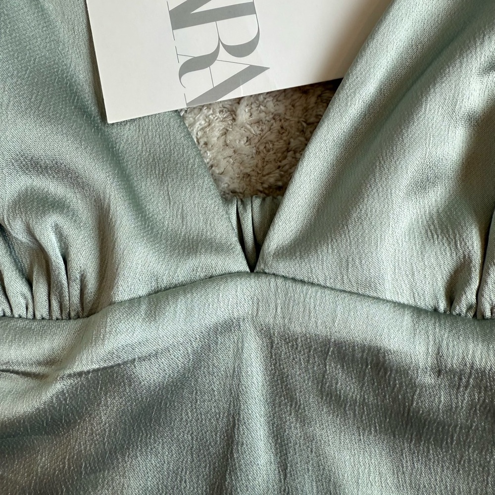 Zara Satin Bralette - Soft Gray - Picture 2 of 3